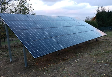Fotowoltaika Baranów Sandomierski na specjalnym stelażu na gruncie